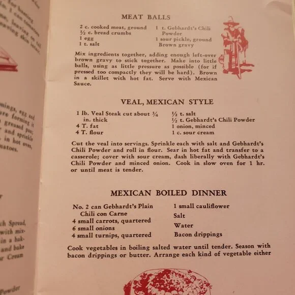 Gebhardt's of San Antonio Mexican Cookery For American Homes 1930s Cookbook - Picture 2 of 4